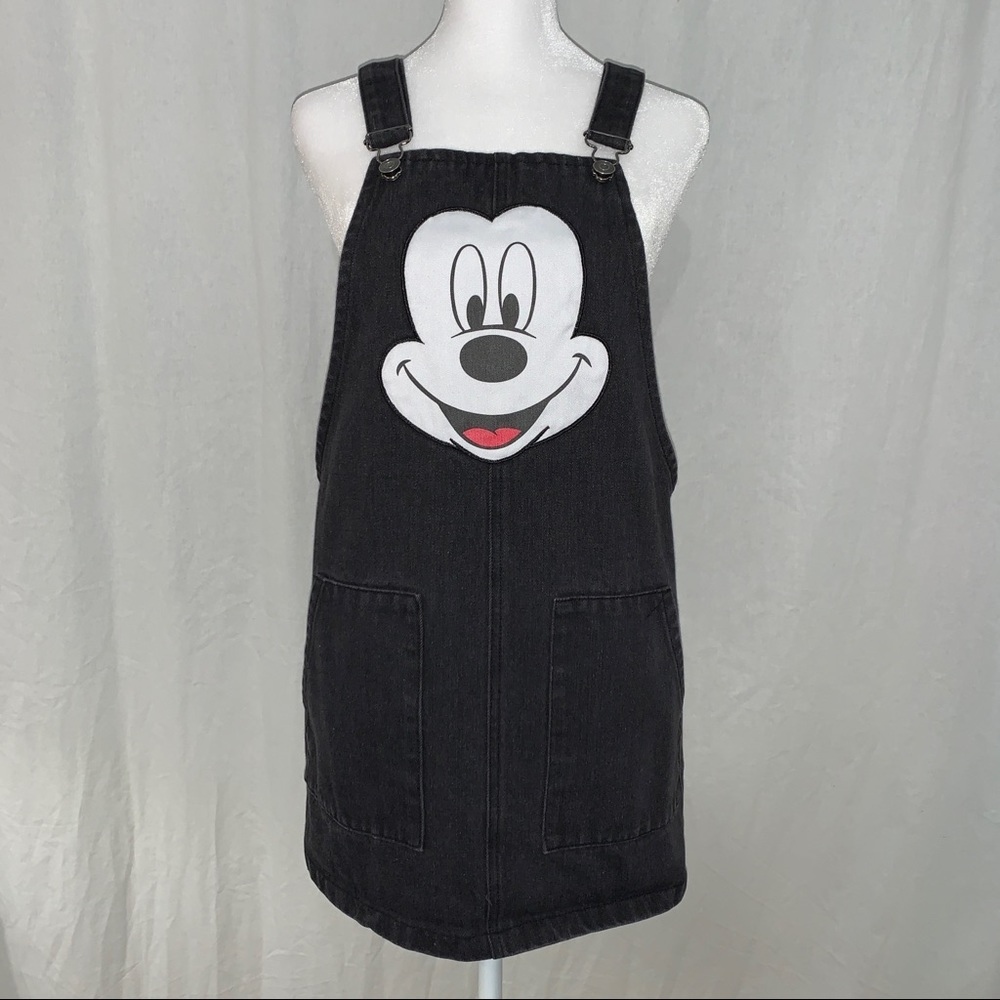 Disney Mickey Mouse Black Overall Dress Size Small